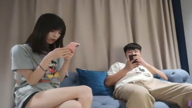 Xiao Bao's Floral Adventure: A beautiful girl in a Mickey Mouse tee with a great personality rides and grinds, arousing me while she caresses her own ass in a sexually suggestive way.