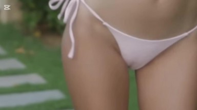 Habin in Pink Bikini Enjoys Resort Vacation