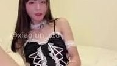 2024 05.24 [Watermarked] [Short] Crossdresser Xiaojun - Male Model in Maid Outfit - Selfie Masturbation and Orgasm