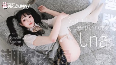 MOSO-015 Una - Deep Throat Orgasm Experience with Mr. Bunny - JAV